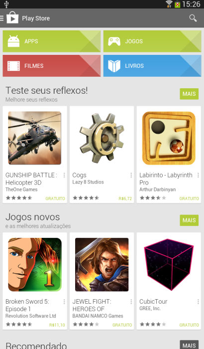 Os aplicativos de revistas digitais para Android estão disponíveis na Play Store
