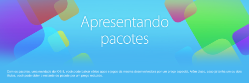 iOS 8 e os pacotes de aplicativos